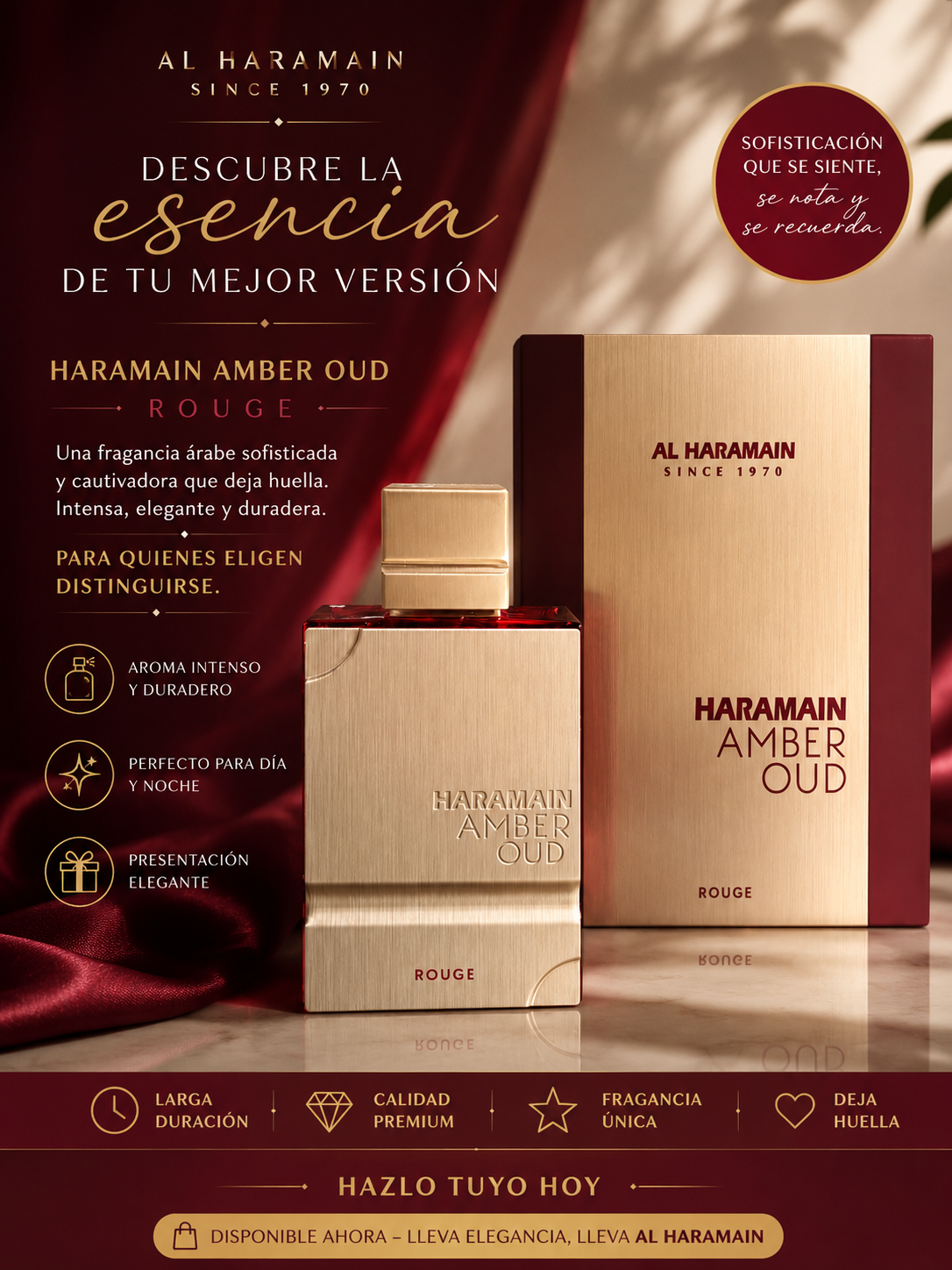 Perfume ROUGE de HARAMAIN AMBER OUD