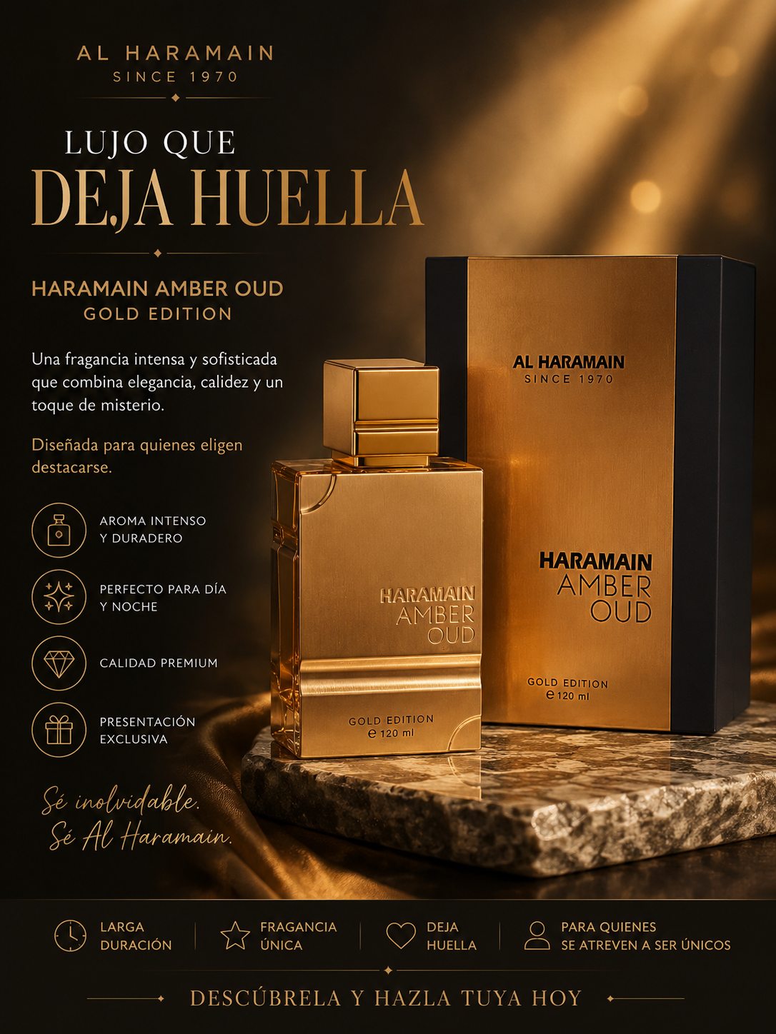 Perfume GOLD EDITION de HARAMAIN AMBER OUD