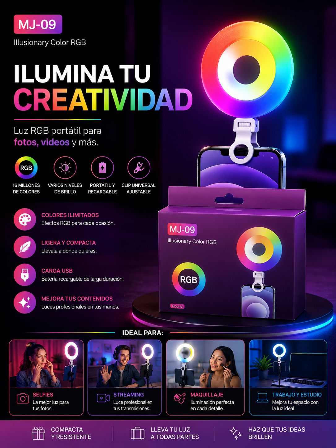 LUZ LED MJ-09