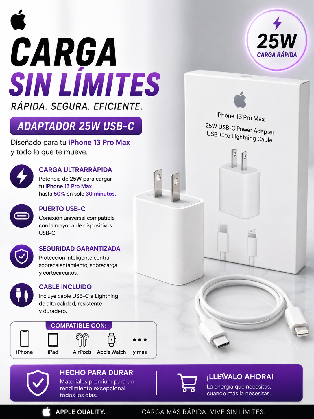 CARGADOR IPHONE 13 PRO MAX