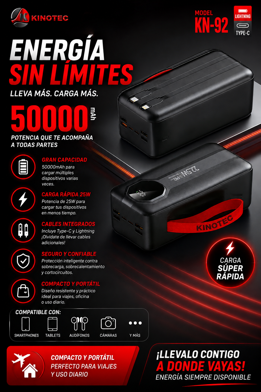 POWER BANK 50.000 MAH