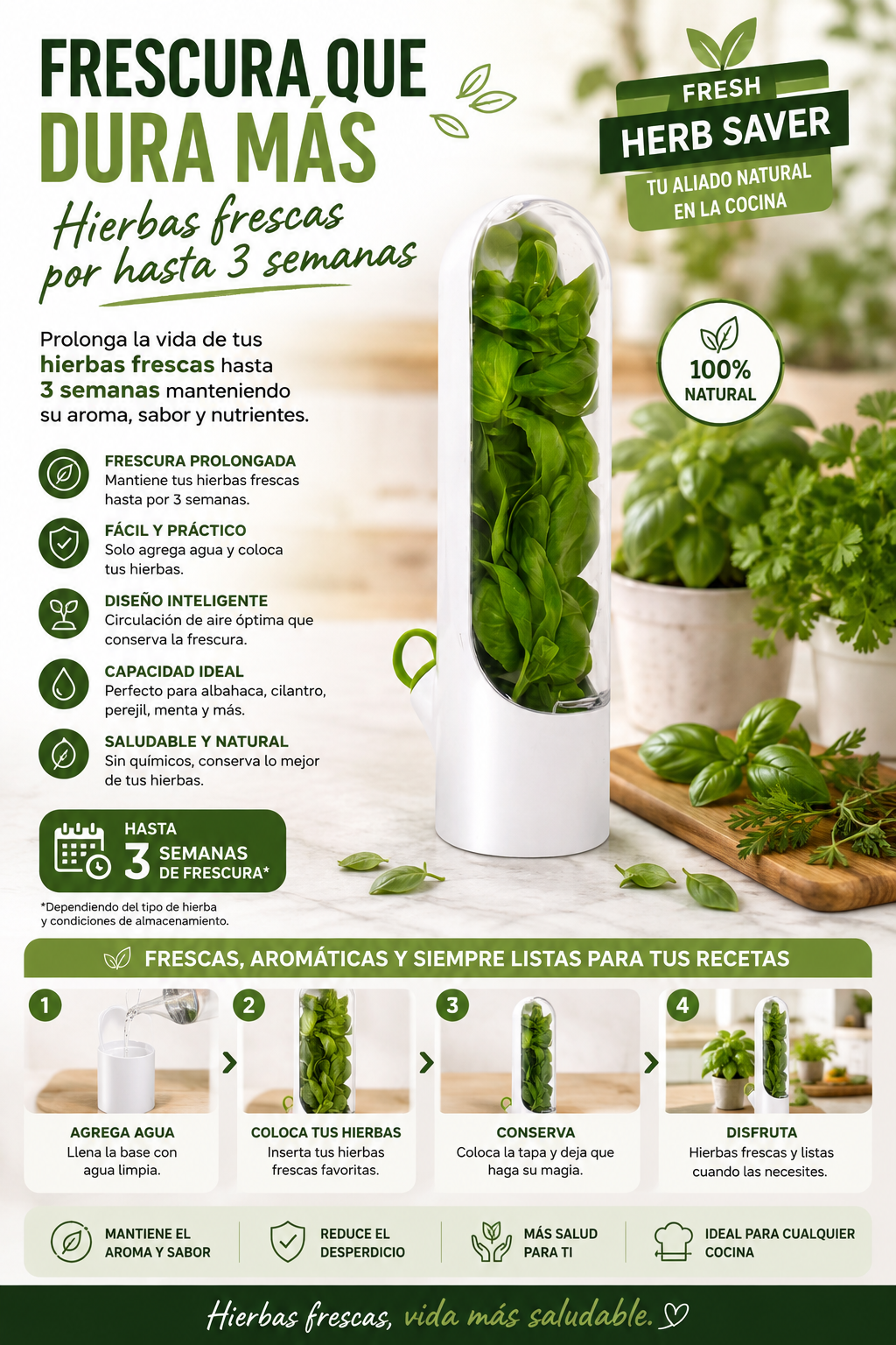 ORGANIZADOR DE VERDURAS HERB SAVER
