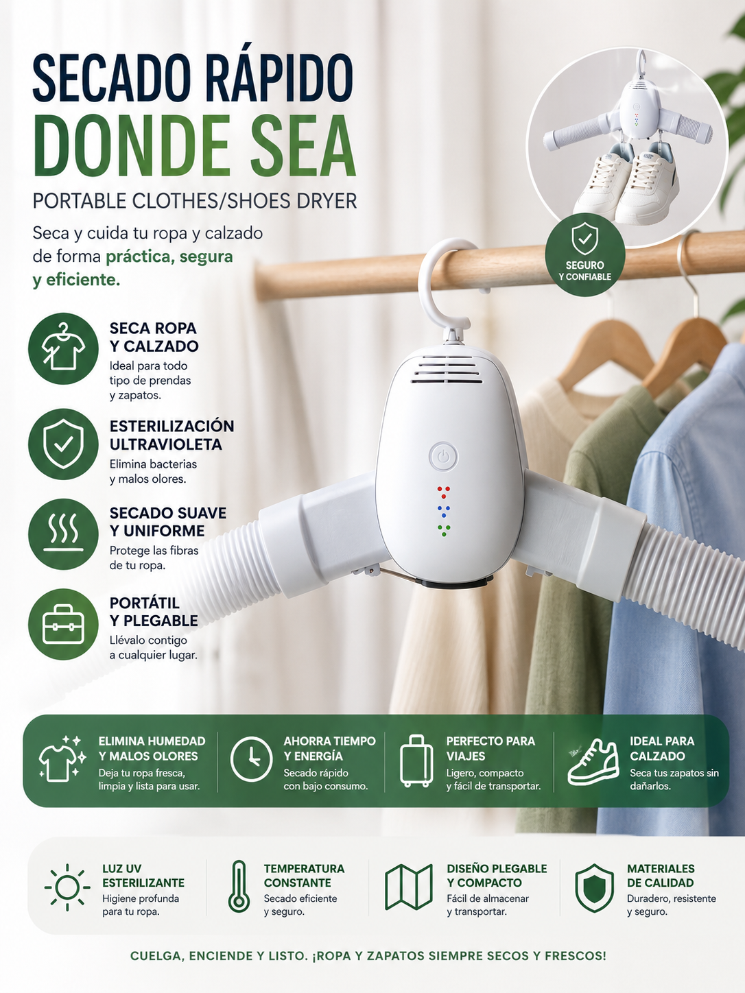 GANCHO SECADOR PORTABLE CLOTHES