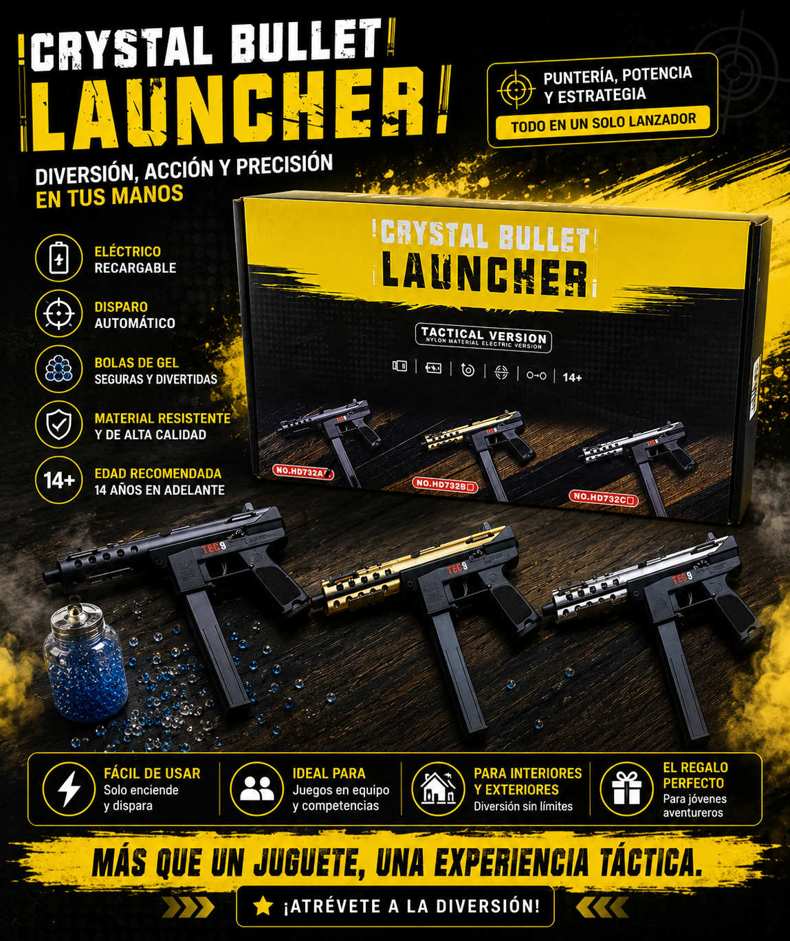 PISTOLA DE HIDROGEL TEC9