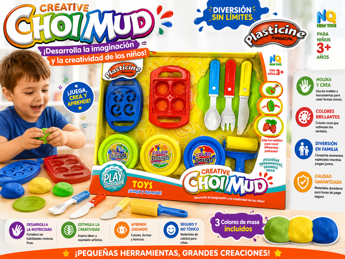 JUEGO DE PLASTILINA INFANTIL